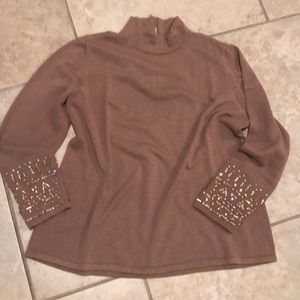 Chico’s Mock neck neck long sleeve sweater